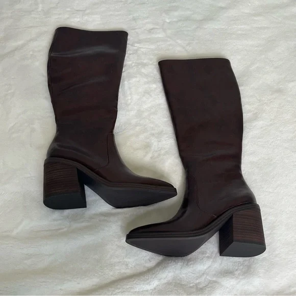 NWT STEVE MADDEN DEXTRA KNEE HIGH BOOTS POINTED TOE IN BROWN SIZE 7 - Picture 4 of 13